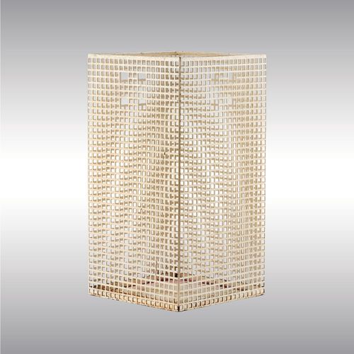 WOKA LAMPS VIENNA - OrderNr.:  80132|A wastepaper basket with punched lattice pattern, in the style of the Wiener Werkstätte