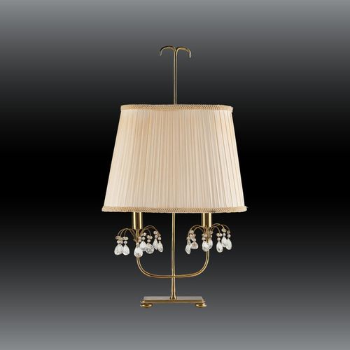 WOKA LAMPS VIENNA - OrderNr.: 80134|A two-light table lamp with bevelled glass pendants, designed by Hans Harald Rath (attributed), c. 1950, executed by J. & L. Lobmeyr, Vienna - Foto 0