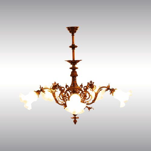 WOKA LAMPS VIENNA - OrderNr.: 80138|Historistic Chandelier ca 1880 - Design: Austrian Mastercraft - Foto 3