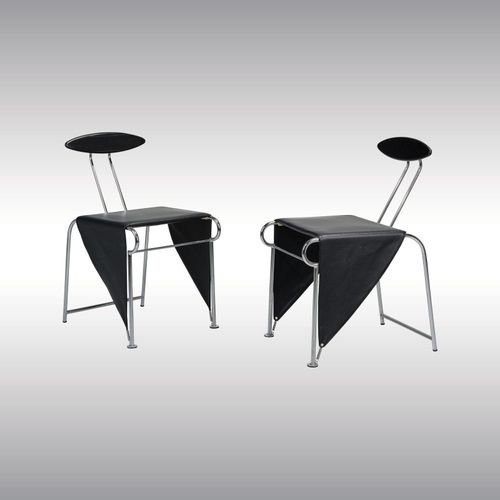 WOKA LAMPS VIENNA - OrderNr.:  80146|Two Chairs Mod. 'Velox 4' aus der 'Dinamic Collection'